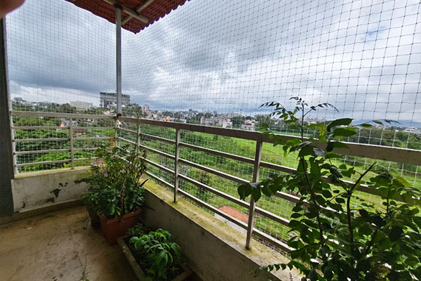 Garware bird net fitted to a balcony