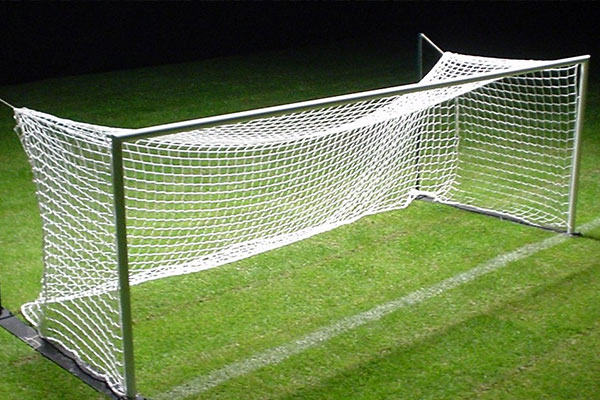 Football practice net for a sports ground